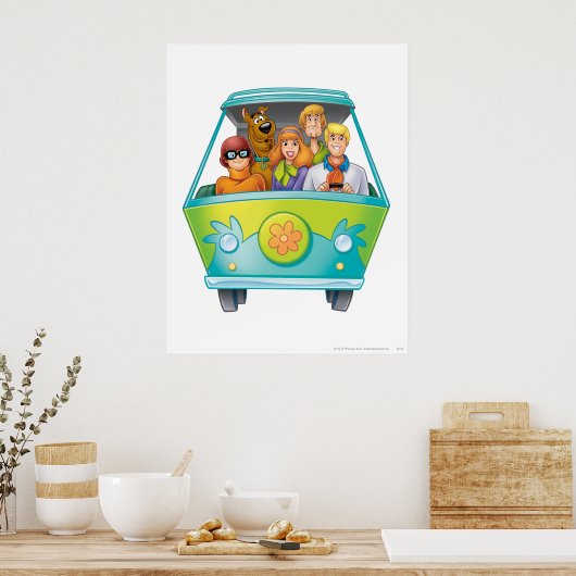 Scooby-Doo & Gang Mystery Machine Airborstel Poster (Keuken)