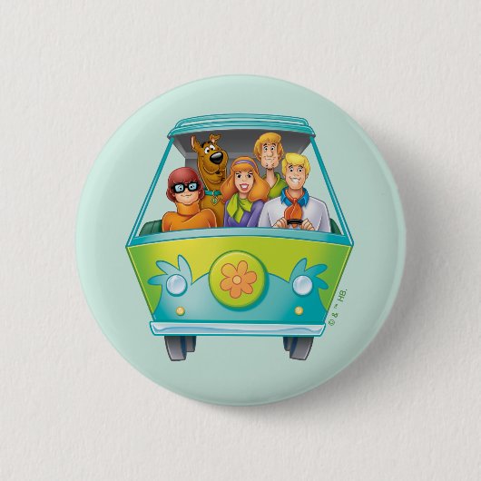 Scooby-Doo & Gang Mystery Machine Airborstel Ronde Button 5,7 Cm (Voorkant)