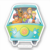 Scooby-Doo & Gang Mystery Machine Airborstel Sticker (Voorkant)