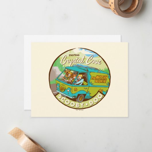 Scooby-Doo | Gang rijdend door "kristalcove" Notitiekaartje (Voorkant / Achterkant in situ)