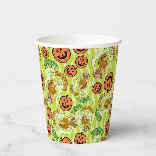 Scooby-Doo | Gelukkig Halloween patroon Papieren Bekers (Achterkant)