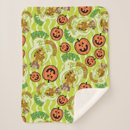 Scooby-Doo | Gelukkig Halloween patroon Sherpa Deken (Voorkant)