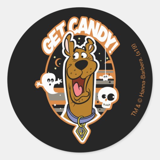 Scooby-Doo | Get Candy! Ronde Sticker (Voorkant)