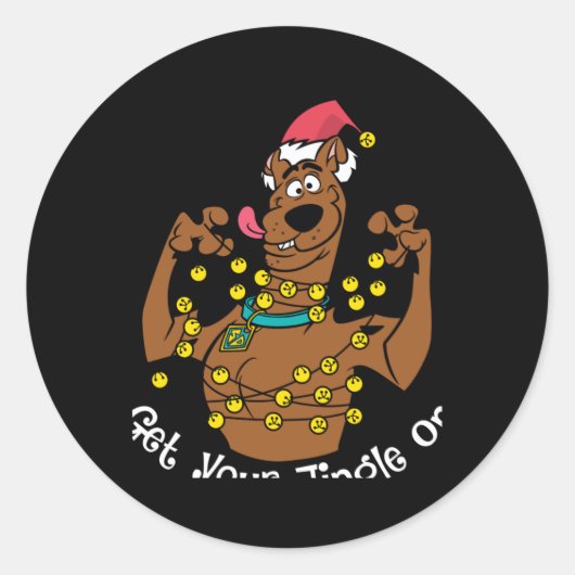 Scooby Doo Get Your Jingle On T Shirt Ronde Sticker (Voorkant)
