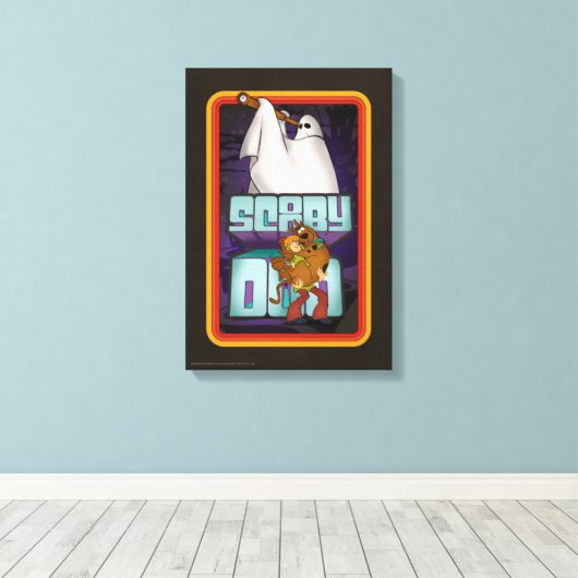 Scooby-Doo | Ghost Zoekt Shaggy & Scooby Canvas Afdruk (Insitu (Houten vloer))