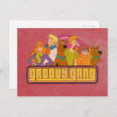 Scooby-Doo | "Groovy Gang" Retro Cartoon Briefkaart (Voorkant / Achterkant)