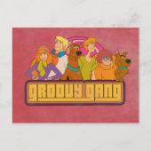 Scooby-Doo | "Groovy Gang" Retro Cartoon Briefkaart (Voorkant)