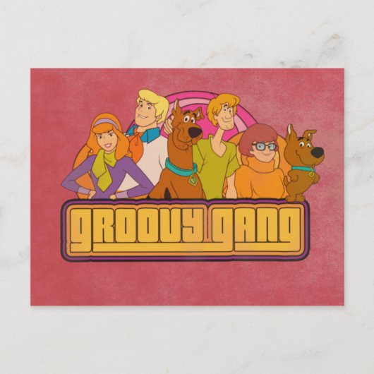 Scooby-Doo | "Groovy Gang" Retro Cartoon Briefkaart (Voorkant)