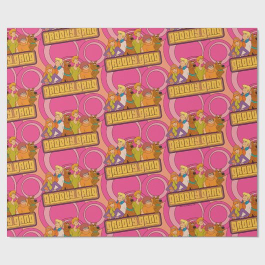 Scooby-Doo | "Groovy Gang" Retro Cartoon Cadeaupapier (Vlak)