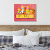 Scooby-Doo | "Groovy Gang" Retro Cartoon Canvas Afdruk (Insitu (Slaapkamer))