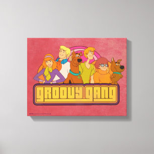 Scooby-Doo   "Groovy Gang" Retro Cartoon Canvas Afdruk