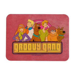 Scooby-Doo   "Groovy Gang" Retro Cartoon Magneet