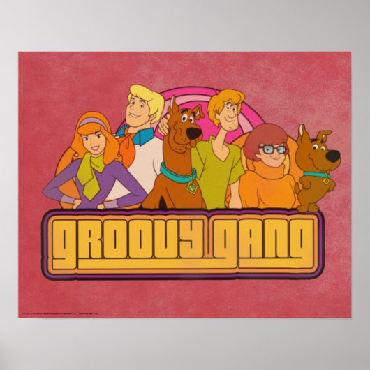 Scooby-Doo | "Groovy Gang" Retro Cartoon Poster (Voorkant)