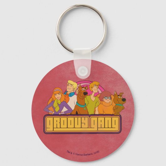 Scooby-Doo | "Groovy Gang" Retro Cartoon Sleutelhanger (Voorkant)