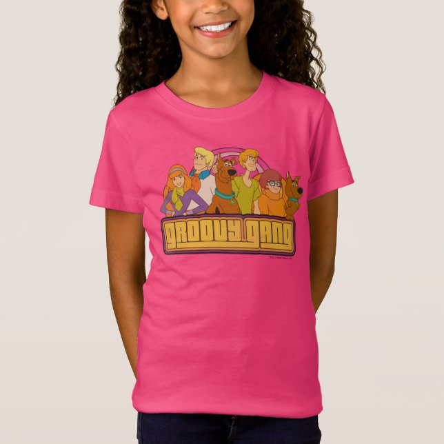 Scooby-Doo | "Groovy Gang" Retro Cartoon T-shirt (Voorkant)