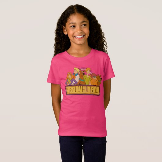 Scooby-Doo | "Groovy Gang" Retro Cartoon T-shirt (Voorkant volledig)