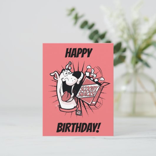 Scooby-Doo Halftone Scooby Snacks Briefkaart (Staand voorkant)
