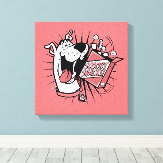 Scooby-Doo Halftone Scooby Snacks Canvas Afdruk (Insitu (Houten vloer))
