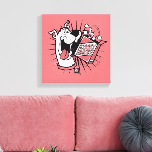 Scooby-Doo Halftone Scooby Snacks Canvas Afdruk (Insitu (Woonkamer))