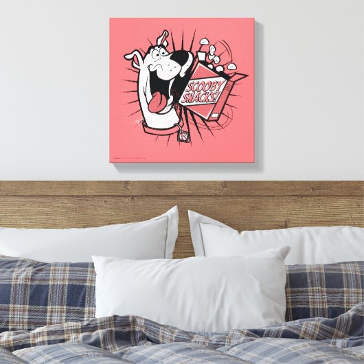 Scooby-Doo Halftone Scooby Snacks Canvas Afdruk (Insitu (Slaapkamer))