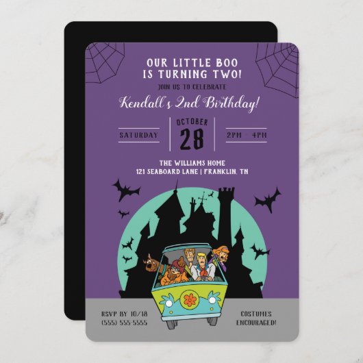 Scooby-Doo | Halloween 2e verjaardag Kaart (Voorkant / Achterkant)