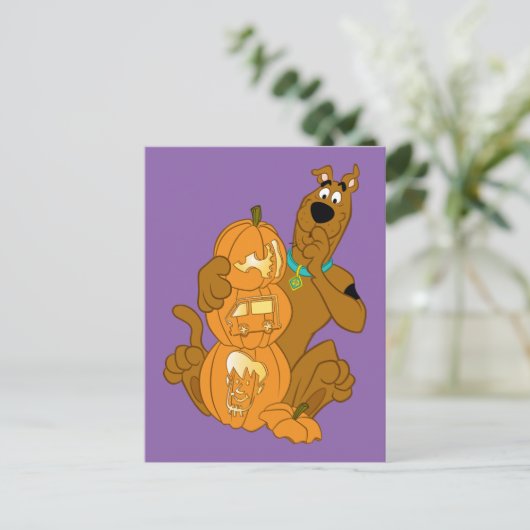Scooby-Doo | Halloween Jack-O-Lantern Briefkaart (Staand voorkant)