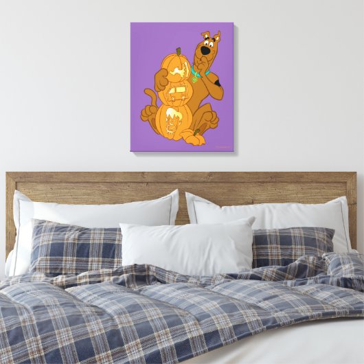 Scooby-Doo | Halloween Jack-O-Lantern Canvas Afdruk (Insitu (Slaapkamer))