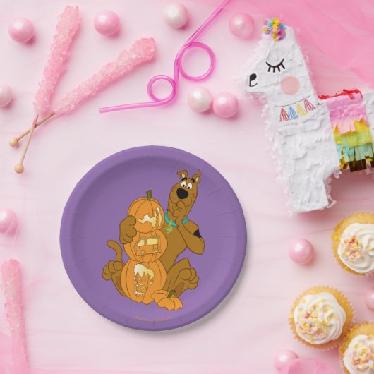 Scooby-Doo | Halloween Jack-O-Lantern Papieren Bordje (Feest)