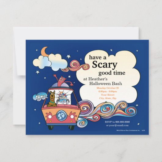 Scooby-Doo Halloween Party Kaart (Voorkant)