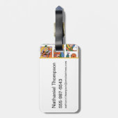 Scooby-Doo Halloween Photos Pattern Bagagelabel (Achterkant verticaal)