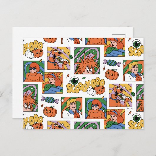 Scooby-Doo Halloween Photos Pattern Briefkaart (Voorkant / Achterkant)