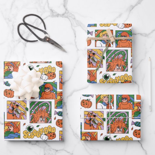Scooby-Doo Halloween Photos Pattern Inpakpapier Vel (Voorkant)