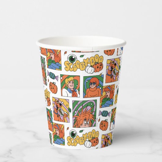 Scooby-Doo Halloween Photos Pattern Papieren Bekers (Rechts)