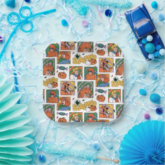 Scooby-Doo Halloween Photos Pattern Papieren Bordje (Feest)