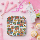 Scooby-Doo Halloween Photos Pattern Papieren Bordje (Feest)