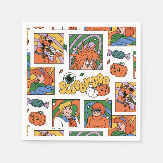 Scooby-Doo Halloween Photos Pattern Servet (Voorkant)