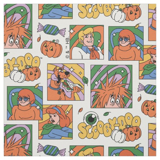 Scooby-Doo Halloween Photos Pattern Stof (Swatch)