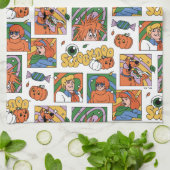 Scooby-Doo Halloween Photos Pattern Theedoek (Gevouwen)