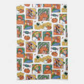 Scooby-Doo Halloween Photos Pattern Theedoek (Verticaal)