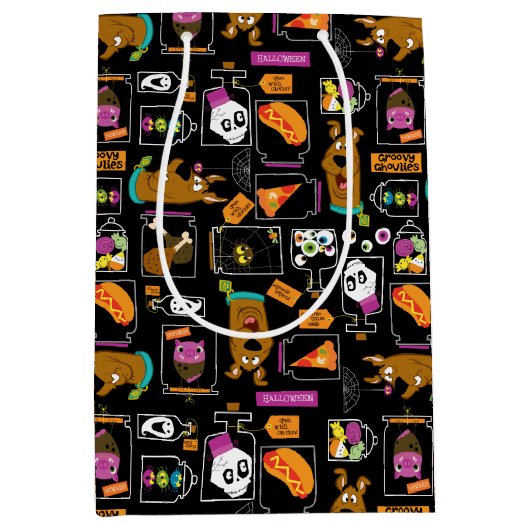 Scooby-Doo | Halloween Scooby-Doo Pattern Medium Cadeauzakje (Voorkant)
