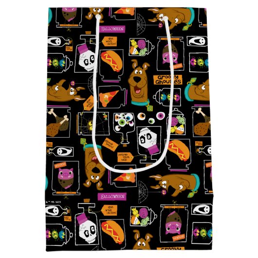 Scooby-Doo | Halloween Scooby-Doo Pattern Medium Cadeauzakje (Achterkant)