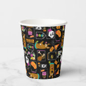 Scooby-Doo | Halloween Scooby-Doo Pattern Papieren Bekers (Achterkant)