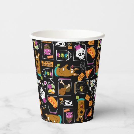 Scooby-Doo | Halloween Scooby-Doo Pattern Papieren Bekers (Achterkant)