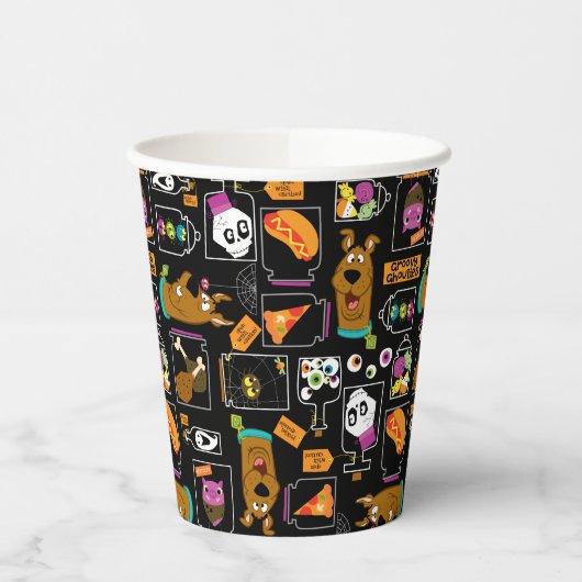 Scooby-Doo | Halloween Scooby-Doo Pattern Papieren Bekers (Links)
