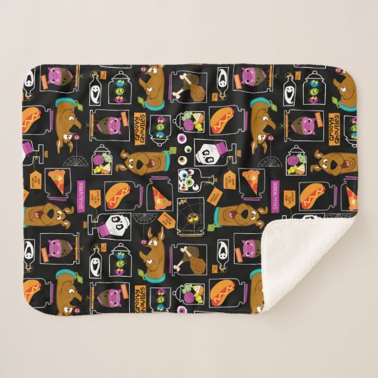 Scooby-Doo | Halloween Scooby-Doo Pattern Sherpa Deken (Voorkant (horizontaal))