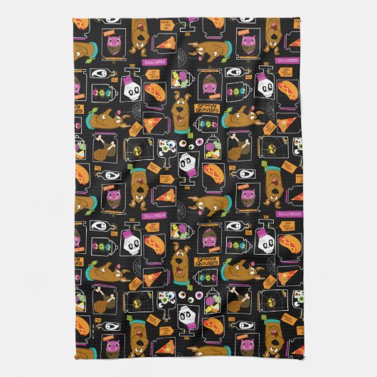 Scooby-Doo | Halloween Scooby-Doo Pattern Theedoek (Verticaal)