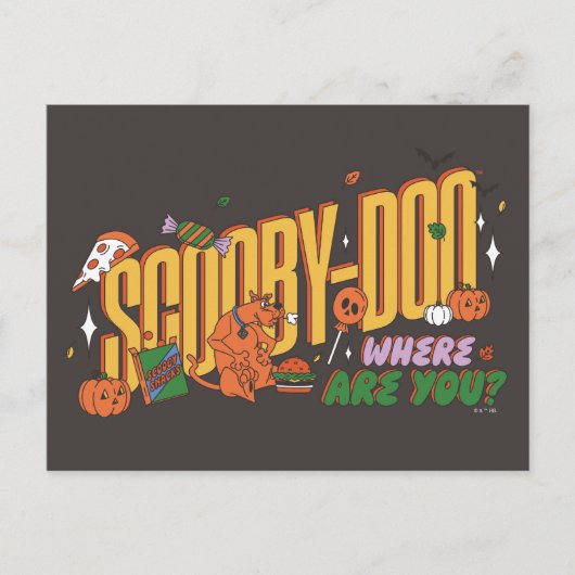 Scooby-Doo Halloween Snack Logo Briefkaart (Voorkant)