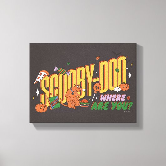 Scooby-Doo Halloween Snack Logo Canvas Afdruk (Voorkant)