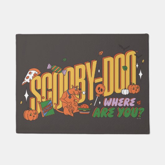 Scooby-Doo Halloween Snack Logo Deurmat (Voorkant)