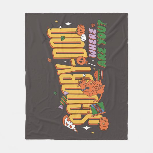 Scooby-Doo Halloween Snack Logo Fleece Deken (Voorkant)